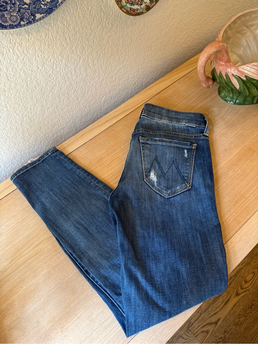 Mother The Looker Rough It Up Crop Jeans